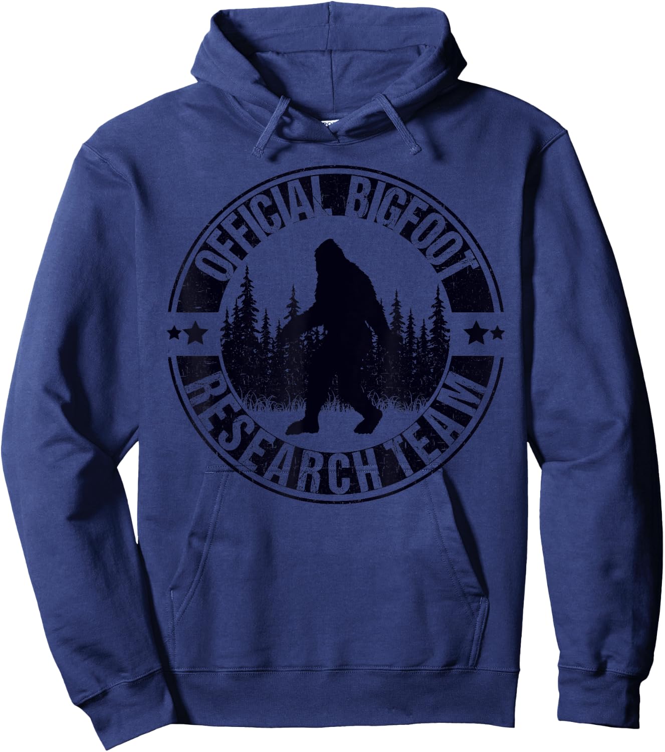 Bigfoot Research Team Sasquatch Search Bigfoot Silhouette Hoodie - Hoodie | Navy