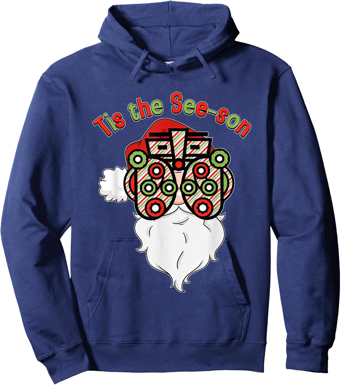 Santa Optometry Christmas Season Tis The Seeson Optometry Hoodie - Hoodie | Navy