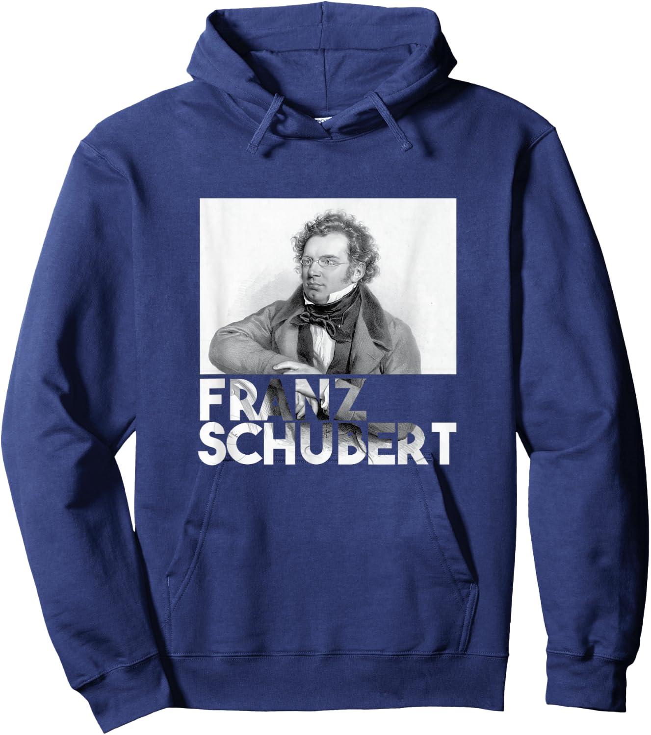 Franz Schubert Composer Portrait Hoodie - Hoodie | Navy