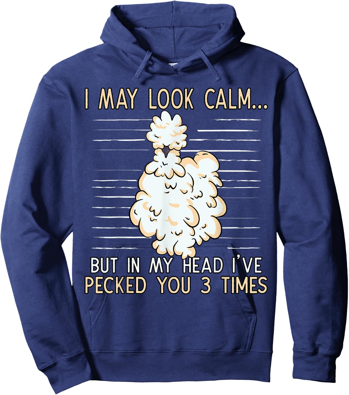 Silkie Chicken Farming Farmer Crazy Chinese Silky Chicken Hoodie - Hoodie | Navy