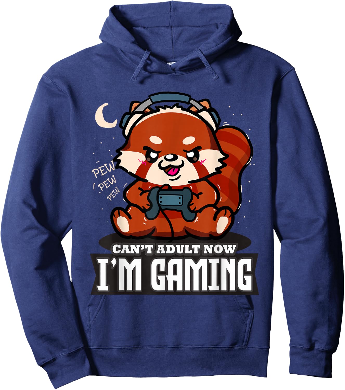 Ich kann jetzt nicht erwachsen werden, ich spielen Red Panda Gamer Hoodie - Hoodie | Navy