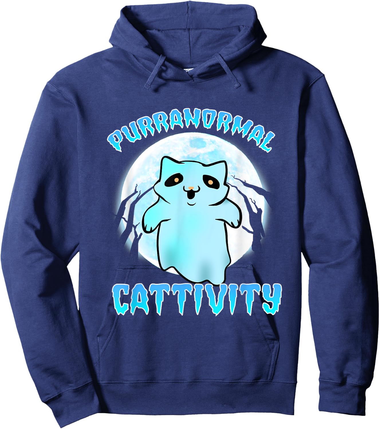 Cat Paranormal Catttivities Phasmophobia Hoodie - Hoodie | Navy