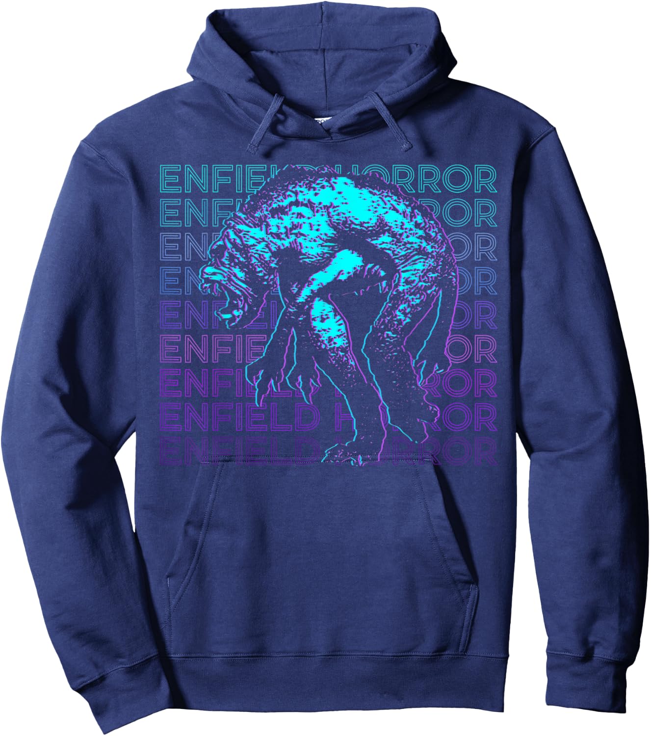 Enfield Horror Cryptid Retro Hoodie - Hoodie | Navy