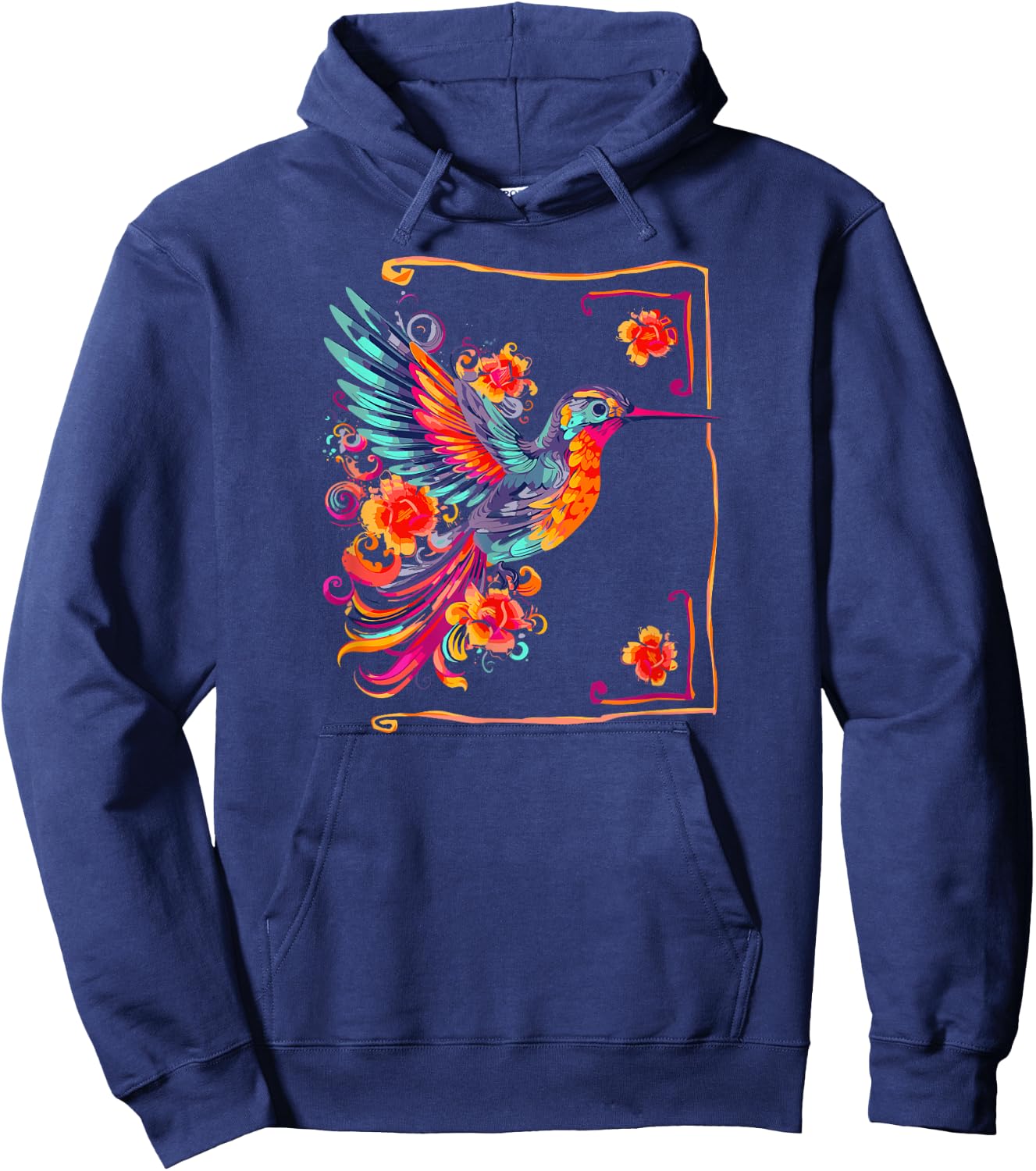 Hummingbird Bird Watcher Flower Wildlife Nature Nectar Hoodie - Hoodie | Navy