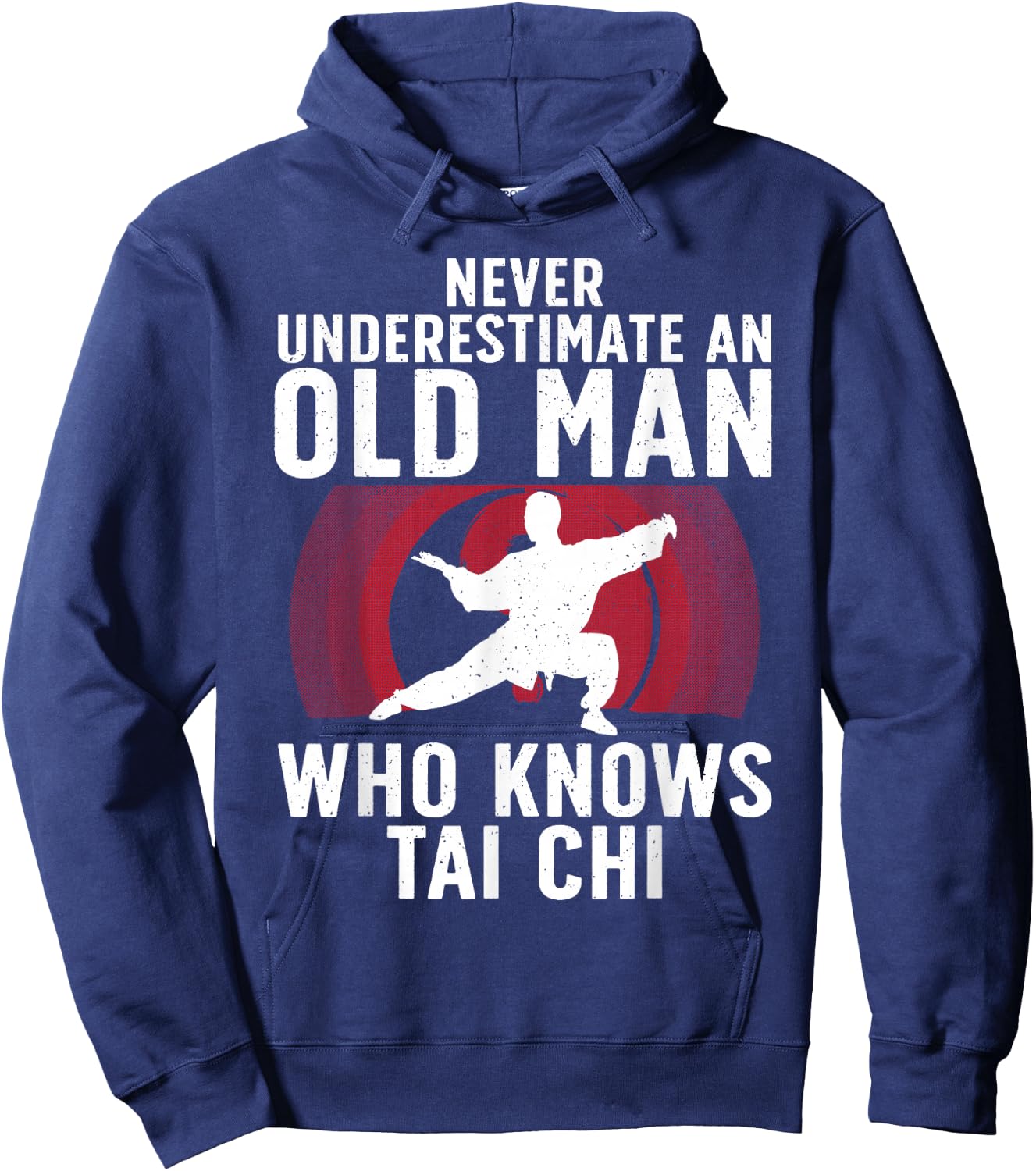Cool Tai Chi Art for Grandpa Men Martial Arts Tai Chi Lovers Hoodie - Hoodie | Navy