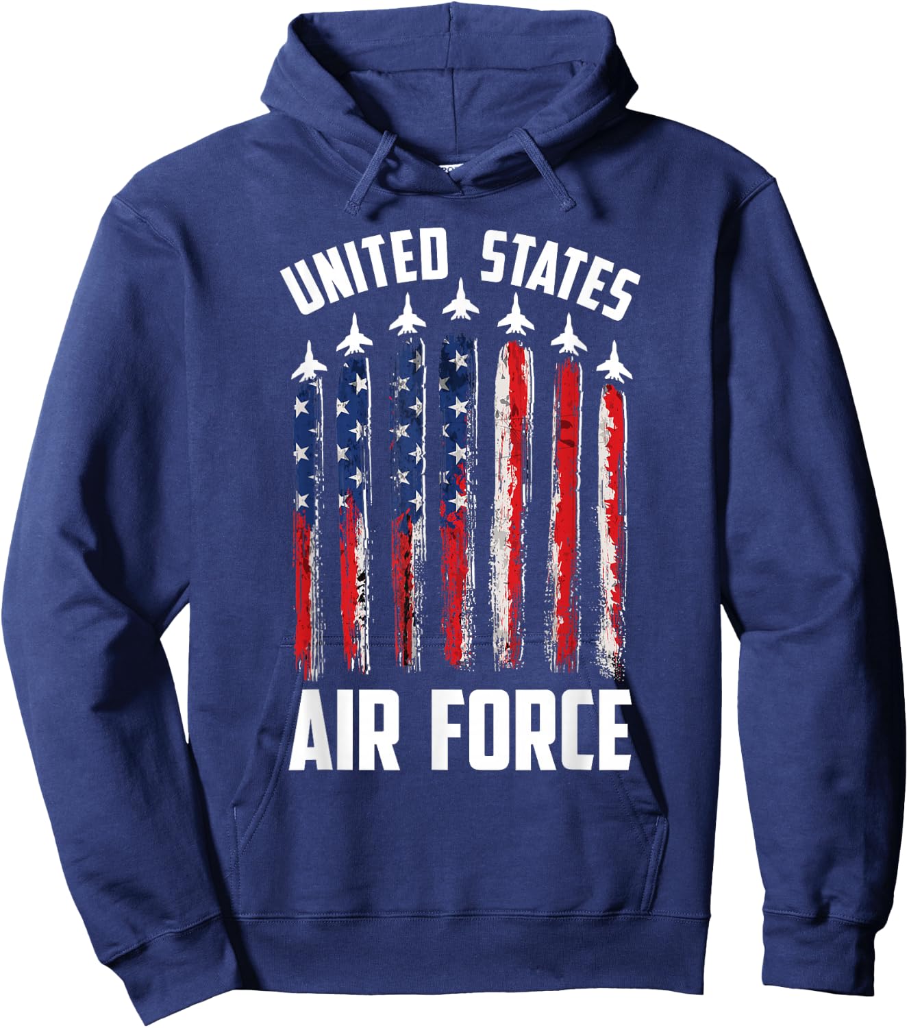 USA Flag Patriotic 4th of July United States Air Force Hoodie - Hoodie | Navy