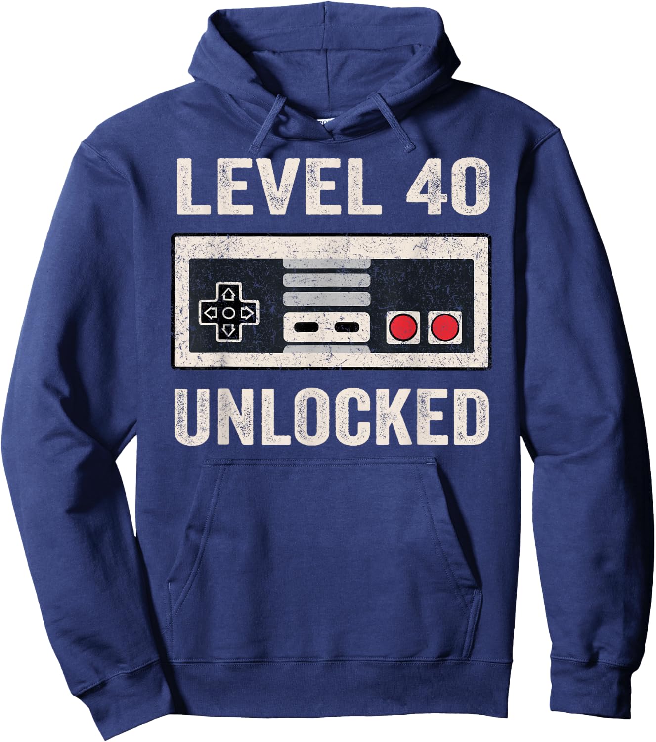 Level 40 Unlocked Video Gamer 40th Birthday Gift Hoodie - Hoodie | Navy