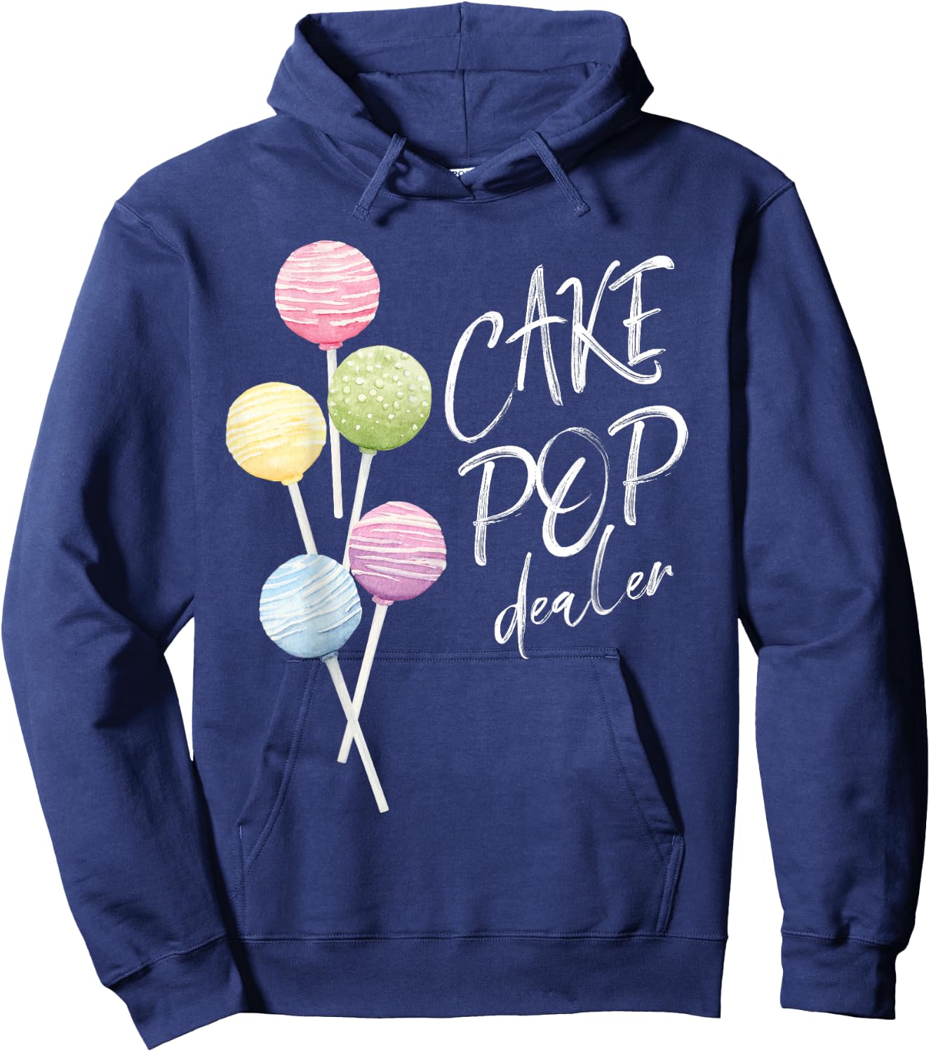 Cake Pop Dealer Baker Watercolor Cakepop Bakery Chotto Bakes Hoodie - Hoodie | Navy