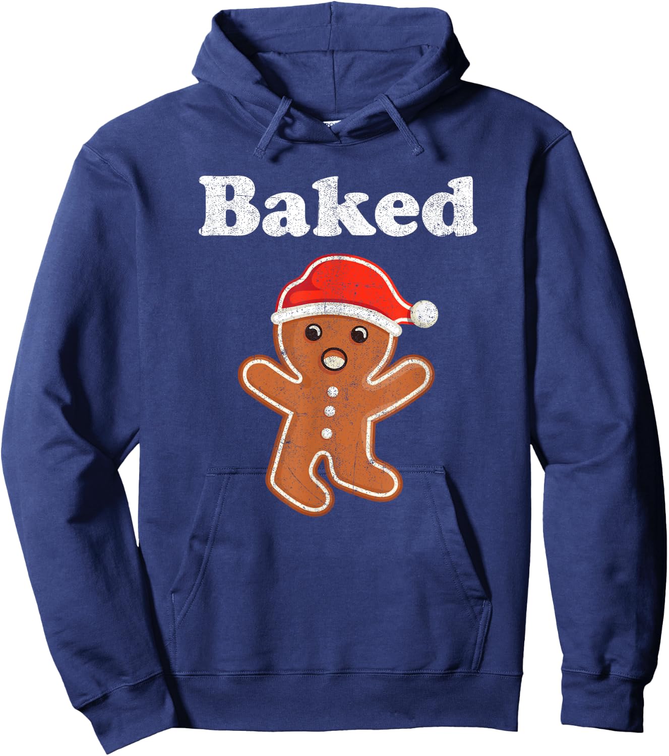 Funny Gingerbread Man Baked Cookie Baking Adult Christmas Hoodie - Hoodie | Navy