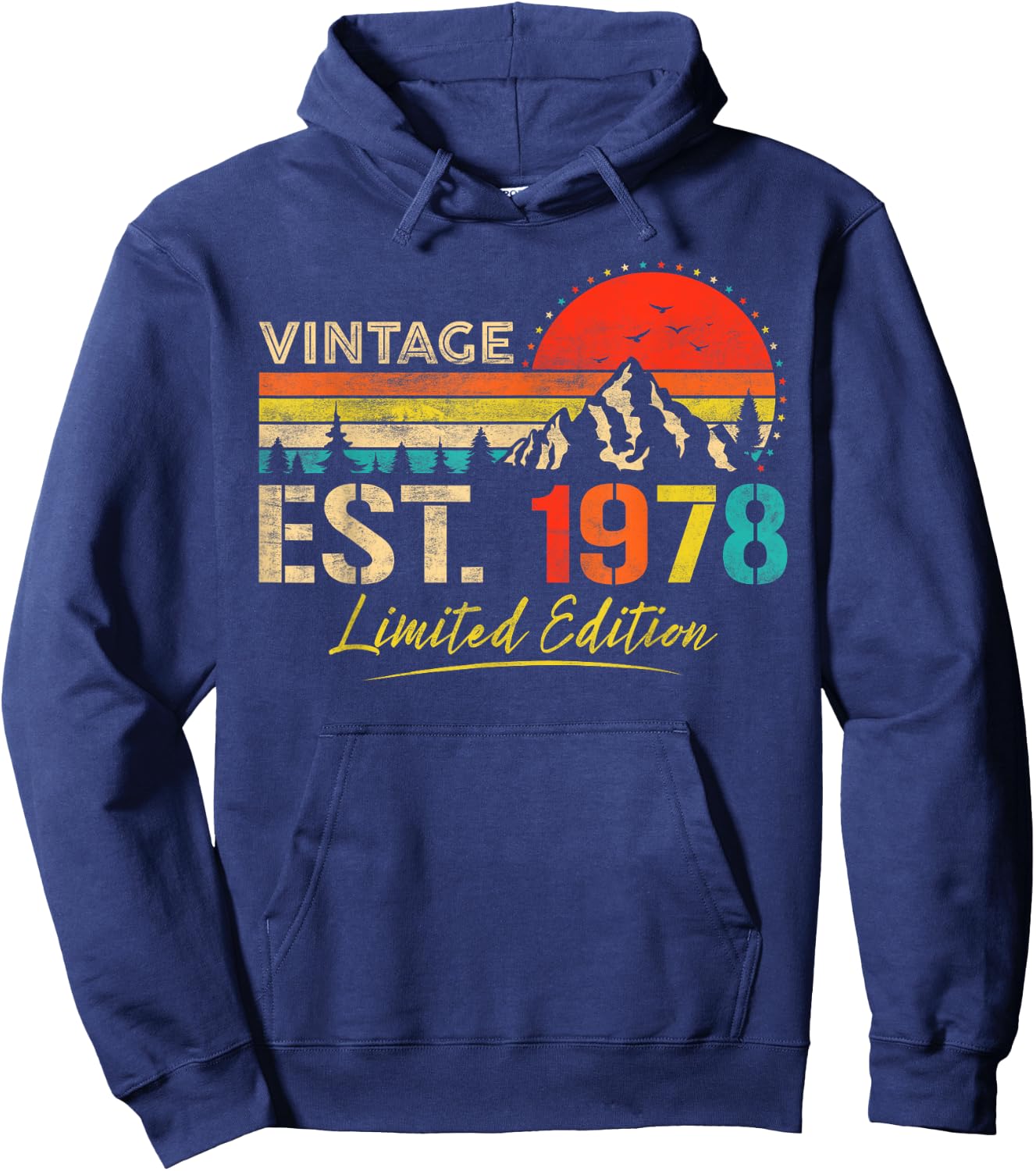 Vintage Est 1978 Limited Edition Classic 1978 Men and Women Hoodie - Hoodie | Navy