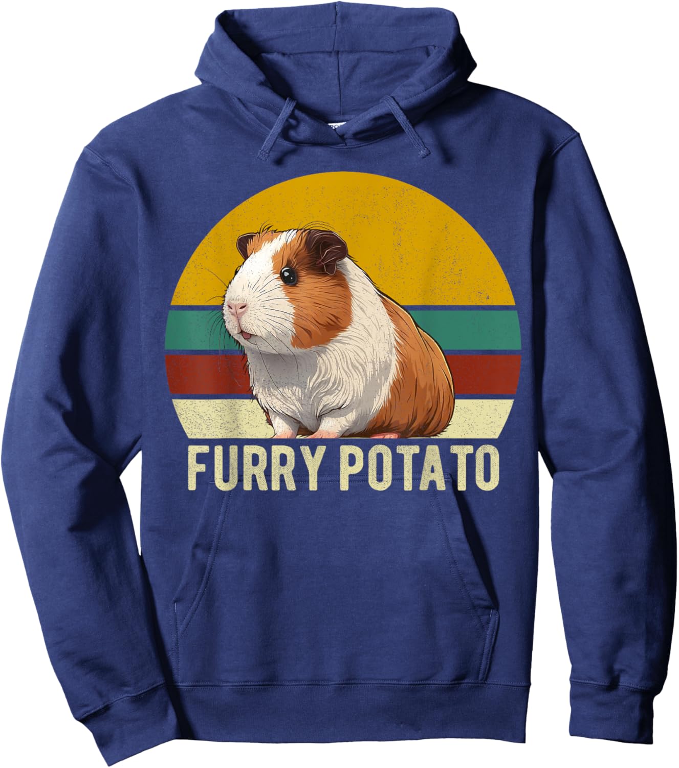 Guinea Pig Shirt Furry Potato Vintage Guinea Pig Funny Hoodie - Hoodie | Navy