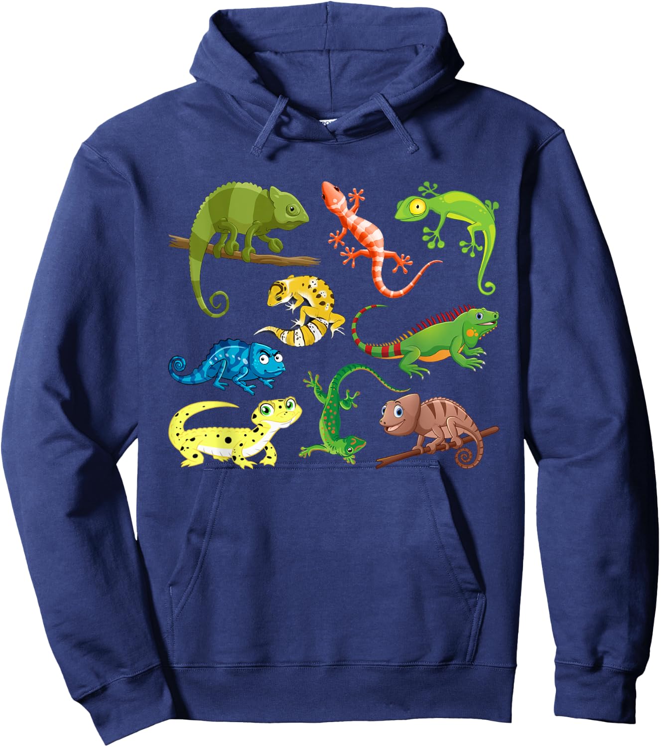 Lizards Collage Reptile Types Of Lizards Cool Lizards Lover Hoodie - Hoodie | Navy