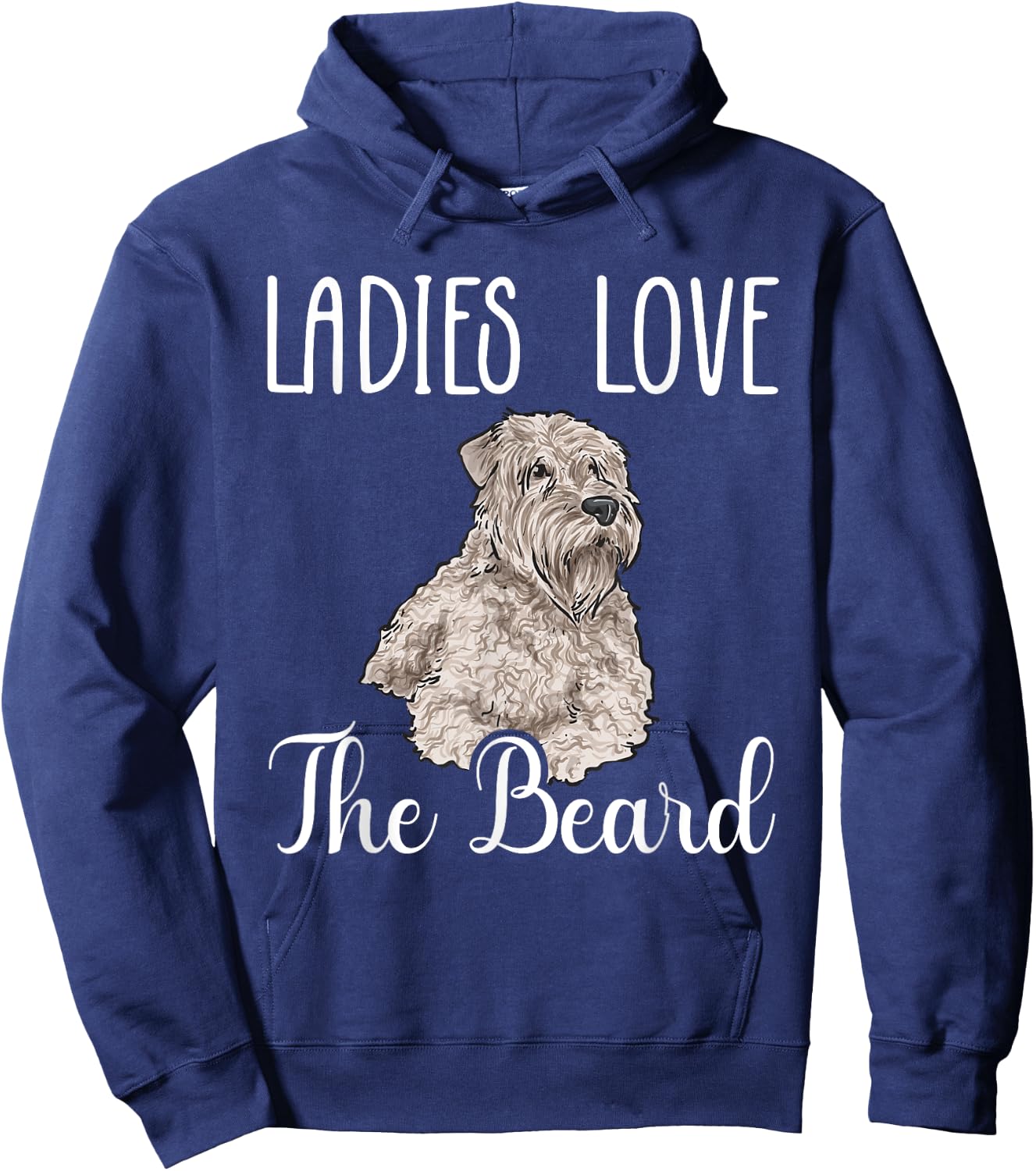 Ladies Love The Beard Soft Coated Wheaten Terrier Hoodie - Hoodie | Navy