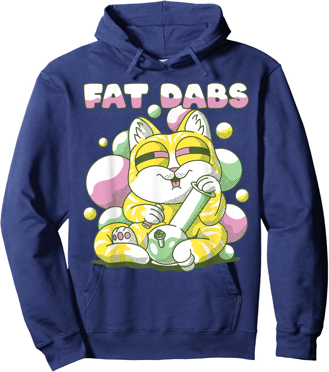 Fat Dabs Cannabis Cat Bong Fat Weight Fitness Hoodie - Hoodie | Navy