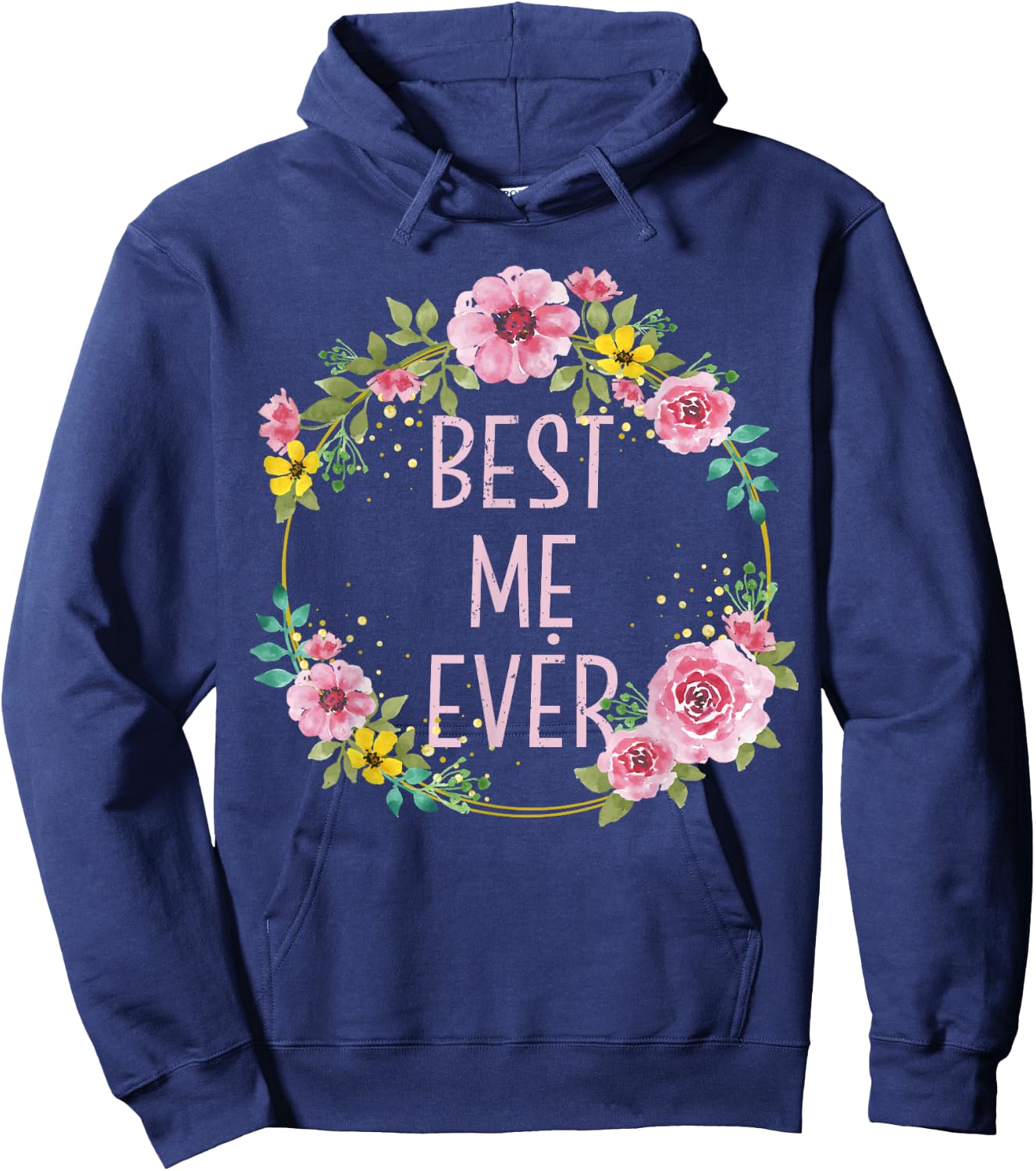 Women Floral Vietnamese Mom | Best Me Ever Hoodie - Hoodie | Navy