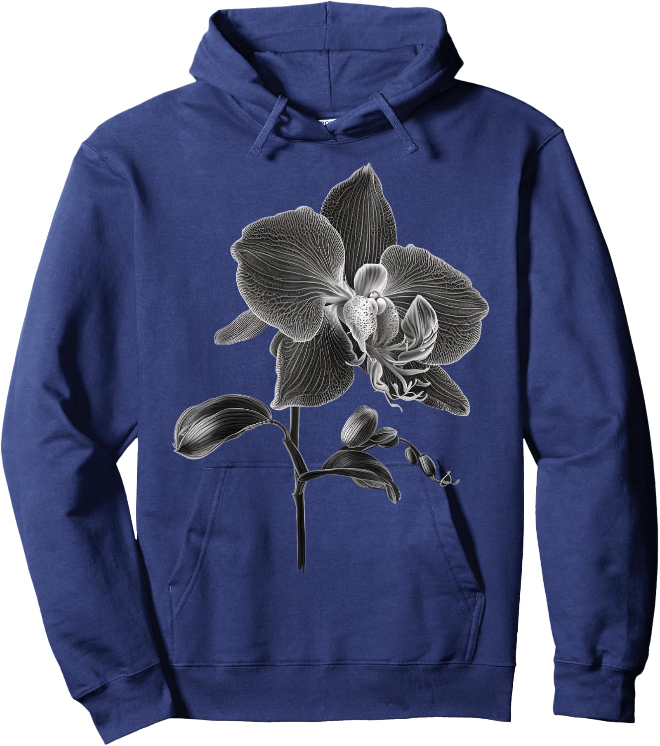 Black and White Orchid men and Orchid Hoodie - Hoodie | Navy