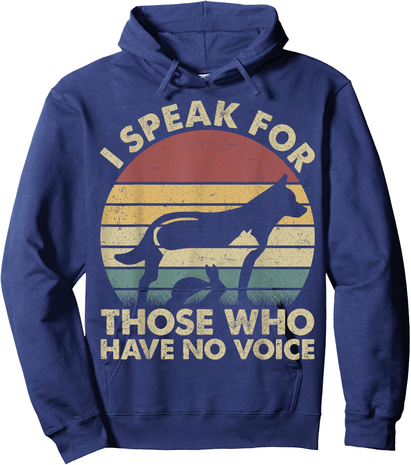 I Speak For Those Who Have No Voice Vintage Gift Hoodie - Hoodie | Navy