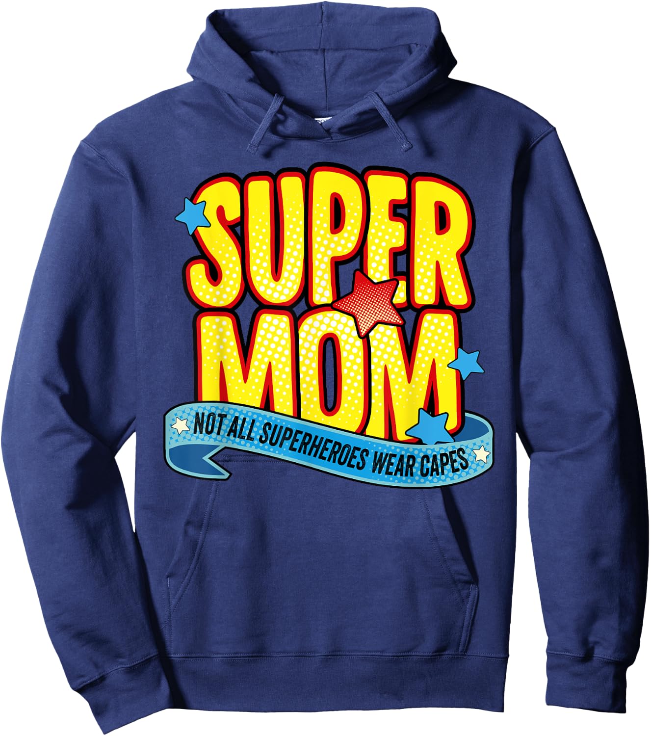 Super mom superhero mother cool retro vintage mother's day Hoodie - Hoodie | Navy