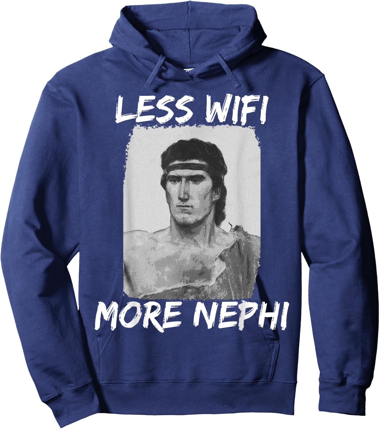 Mormon LDS Missionary Less Wifi More Nephi Hoodie - Hoodie | Navy
