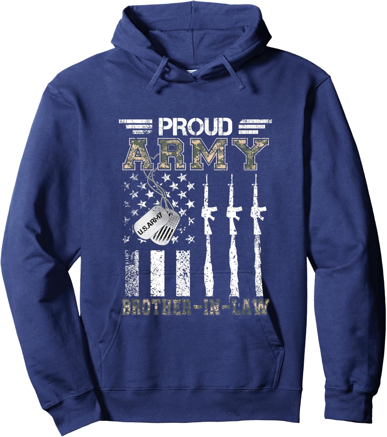 Proud Army Brother-In-Law US Army Brother-In-Law Gifts Hoodie - Hoodie | Navy