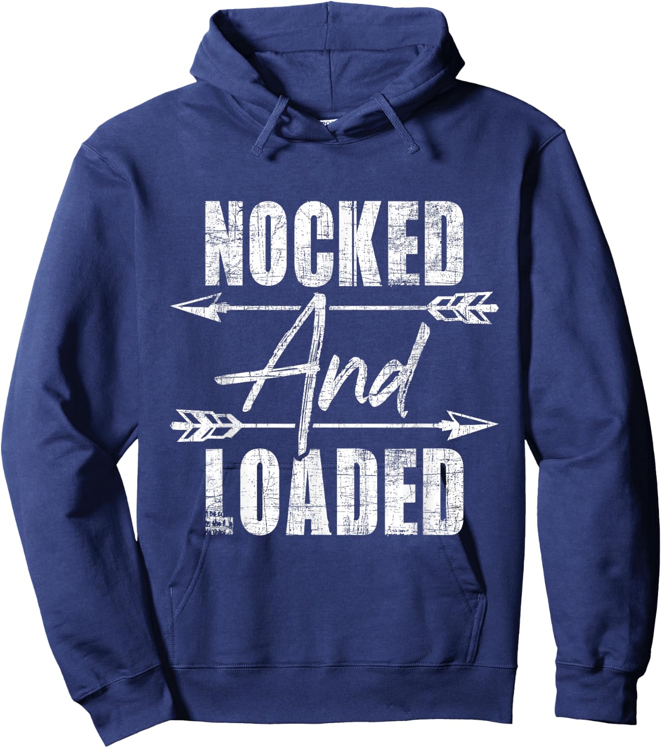 Nocked and Loaded - Archery Archer Bowman Bows Bowhunting Hoodie - Hoodie | Navy
