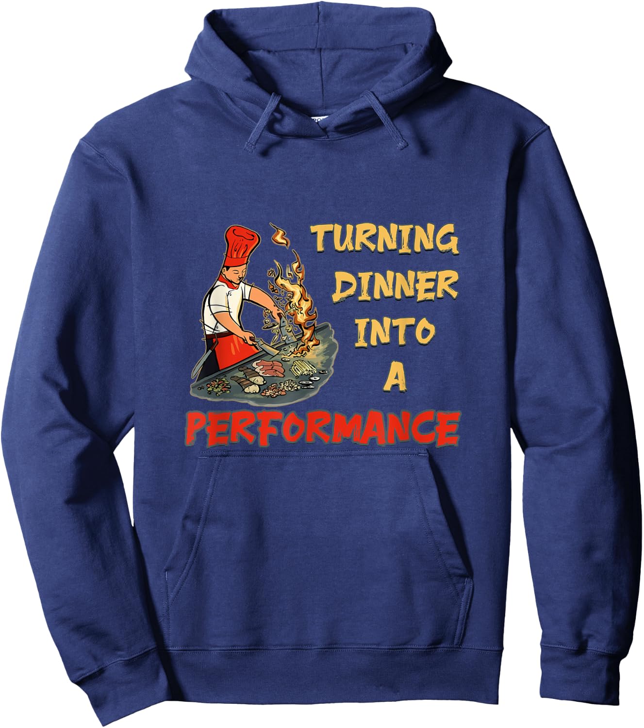 Hibachi - Turning Dinner Into A Performance Hibachi Hoodie - Hoodie | Navy