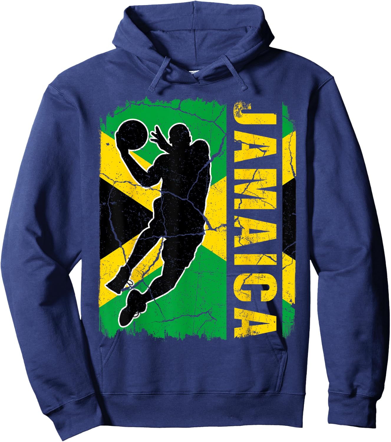 Jamaican Basketball Player Jamaica Flag Basketball Fans Hoodie - Hoodie | Navy