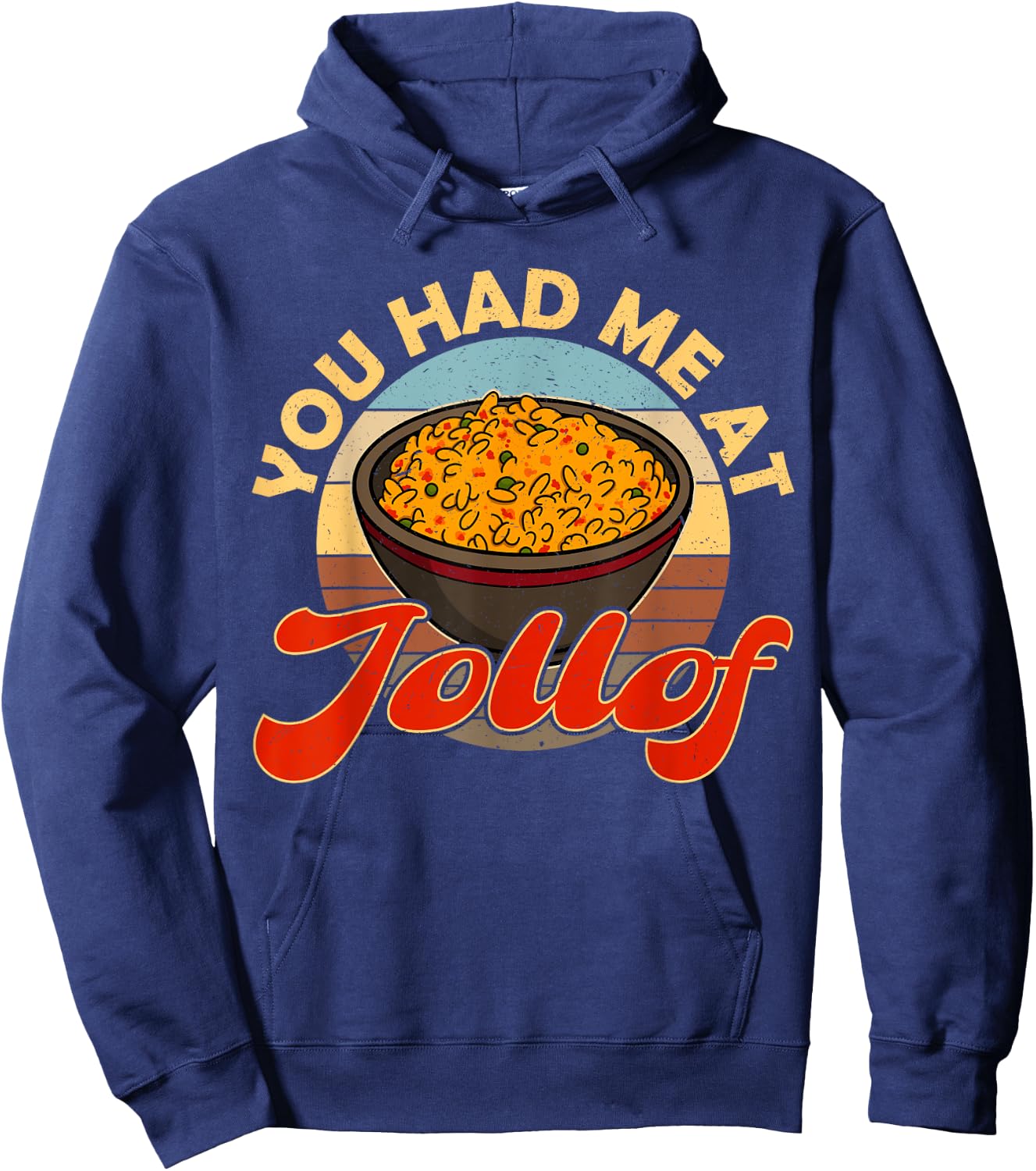 Jollof Nigeria fried food Nigerian flags African root Naija Hoodie - Hoodie | Navy