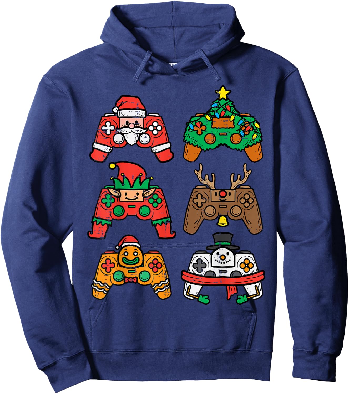 Christmas Gamer Controller Xmas Gaming Men Boys Kids Youth Hoodie - Hoodie | Navy