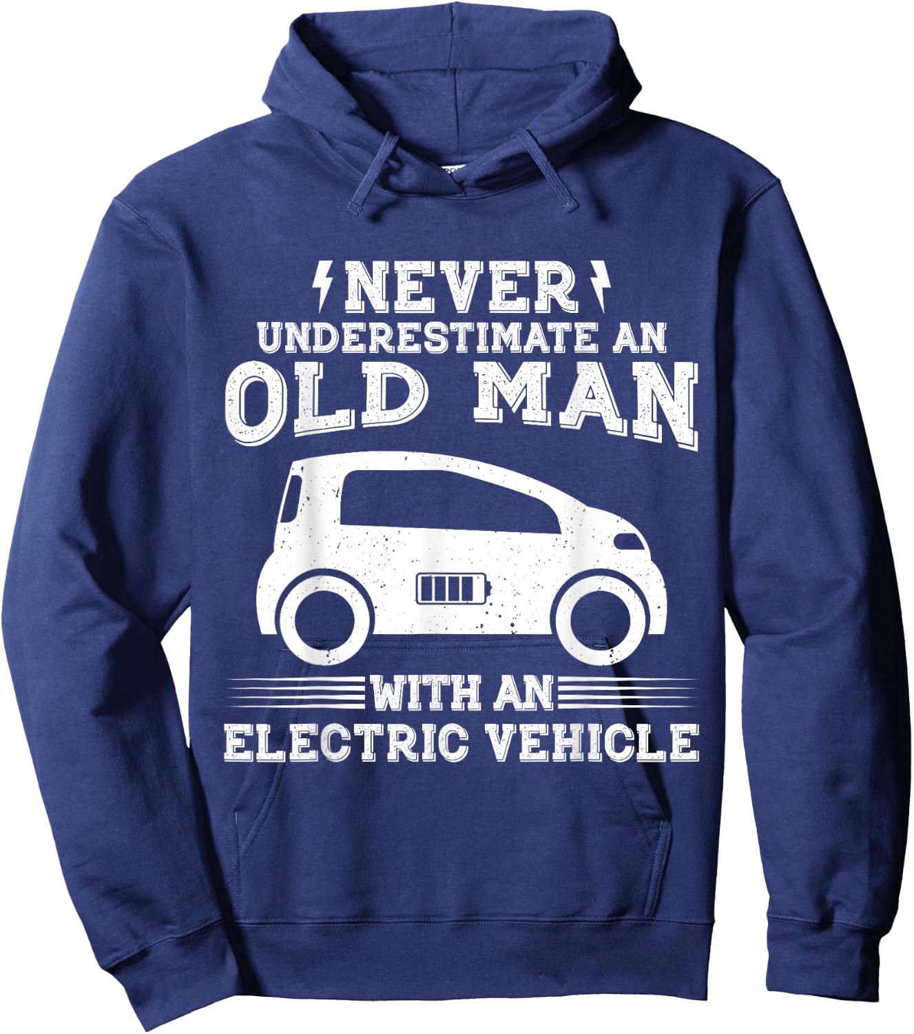 Funny Electric Vehicle - EV Car Electric Men Hoodie - Hoodie | Navy