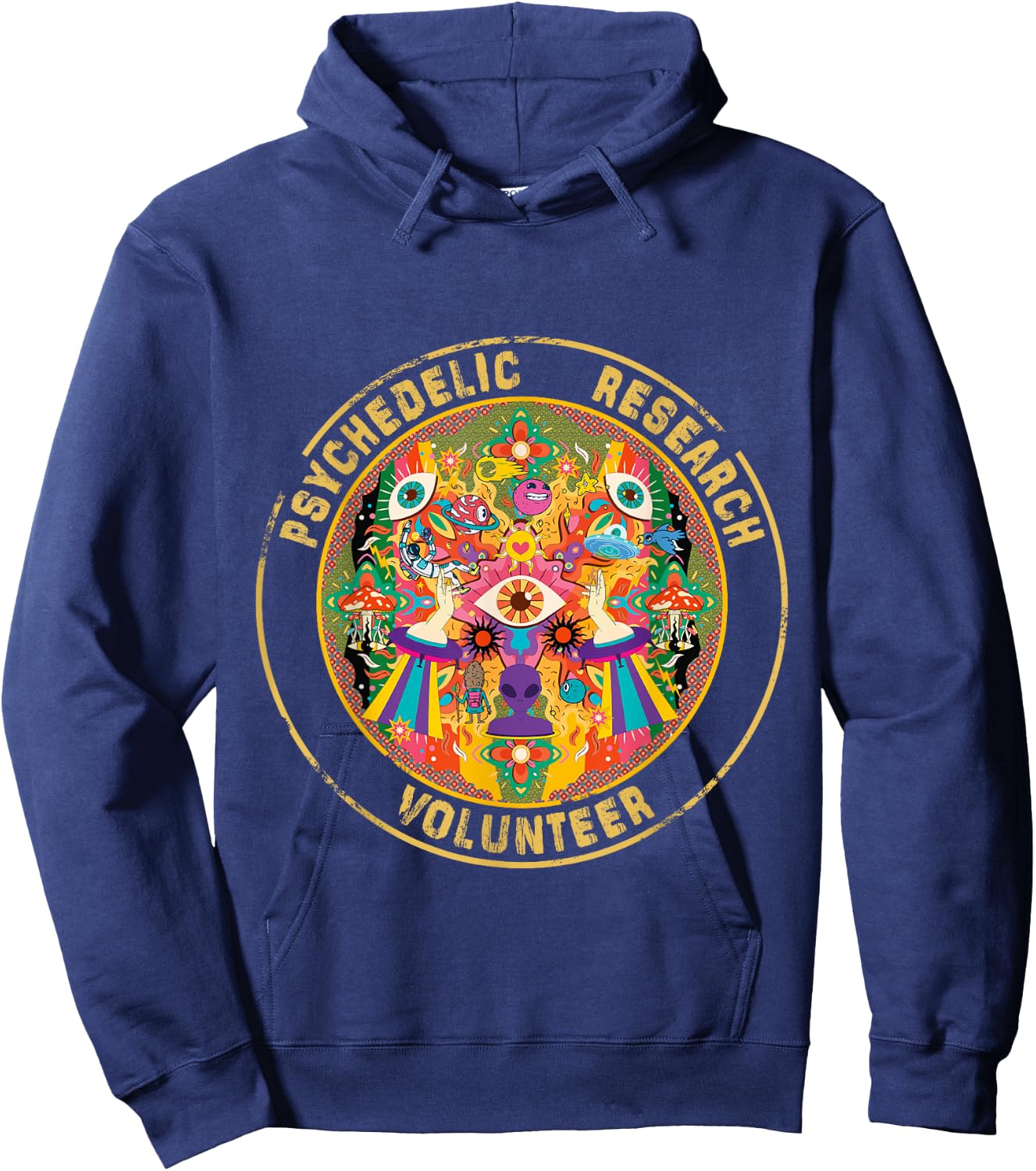 Psychedelic Research Volunteer Hoodie - Hoodie | Navy