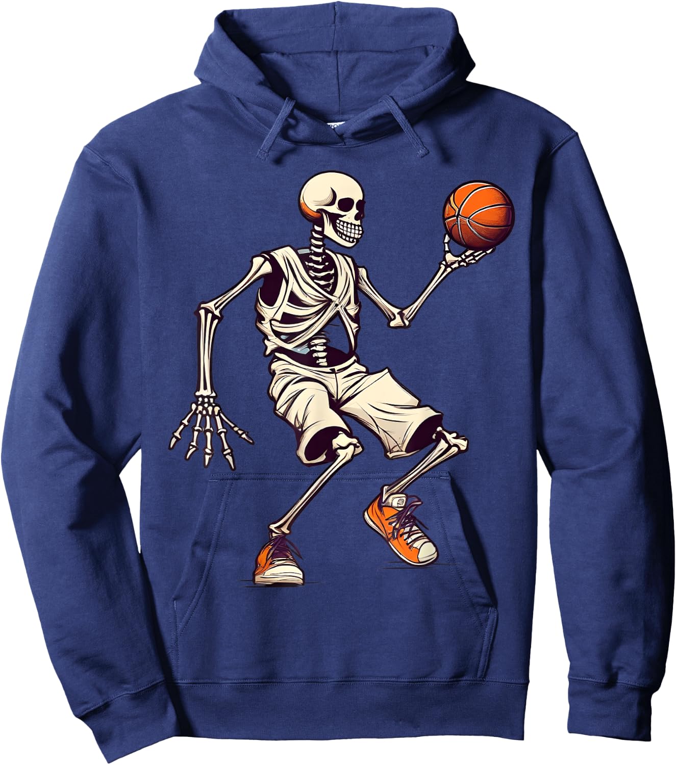 Cool Basketball Skeleton Basketball Lover Player Boys Girl Hoodie - Hoodie | Navy
