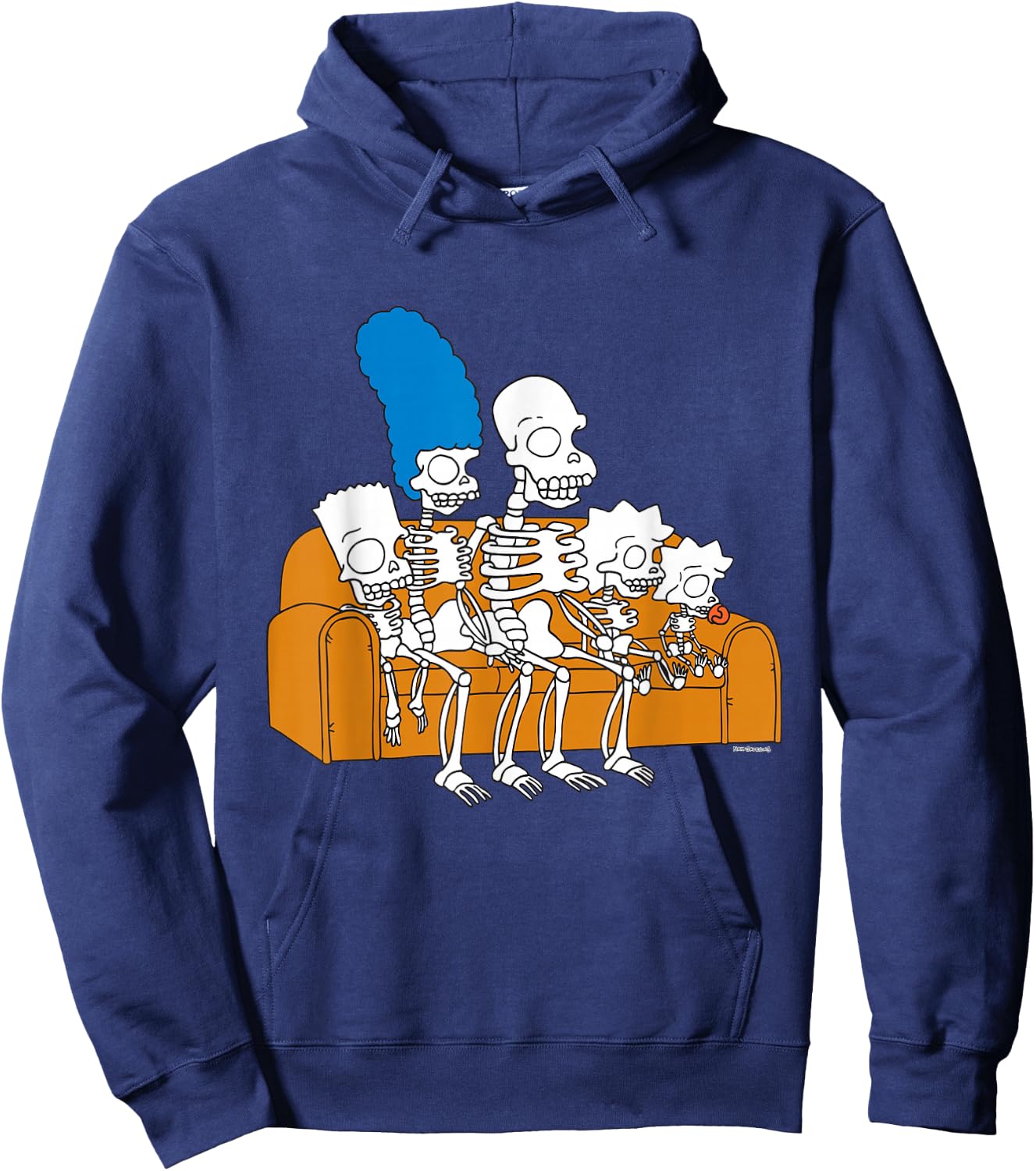 The Simpsons Skeletons Treehouse of Horror Couch Gag Hoodie - Hoodie | Navy