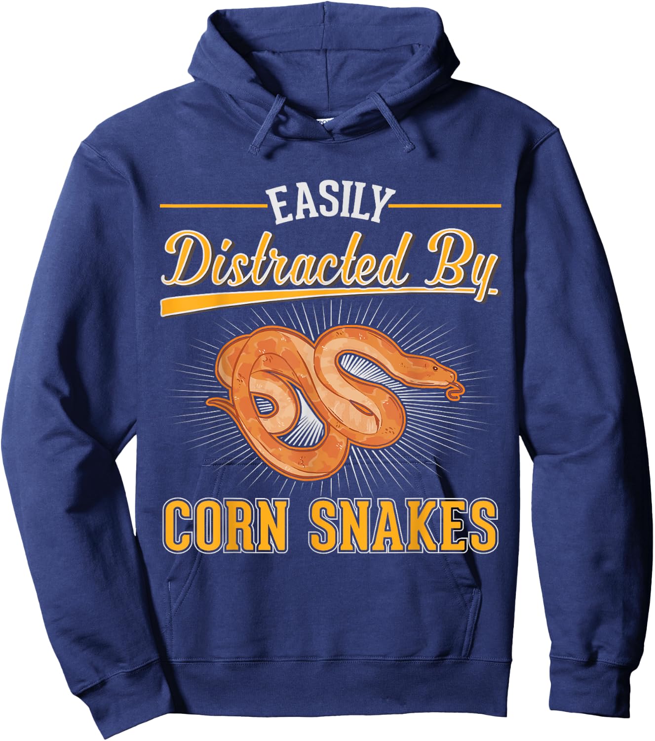 Easily distracted by Corn Snakes Hoodie - Hoodie | Navy
