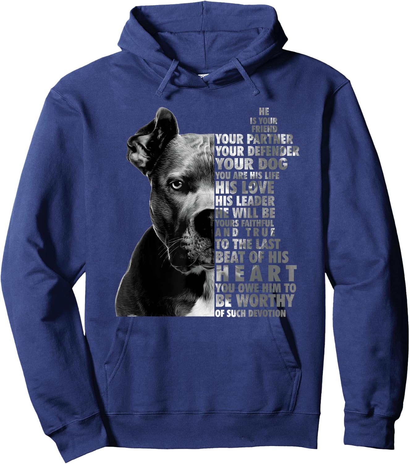 He is Your Friend Your Partner Your Defender - Pitbull Lover Hoodie - Hoodie | Navy