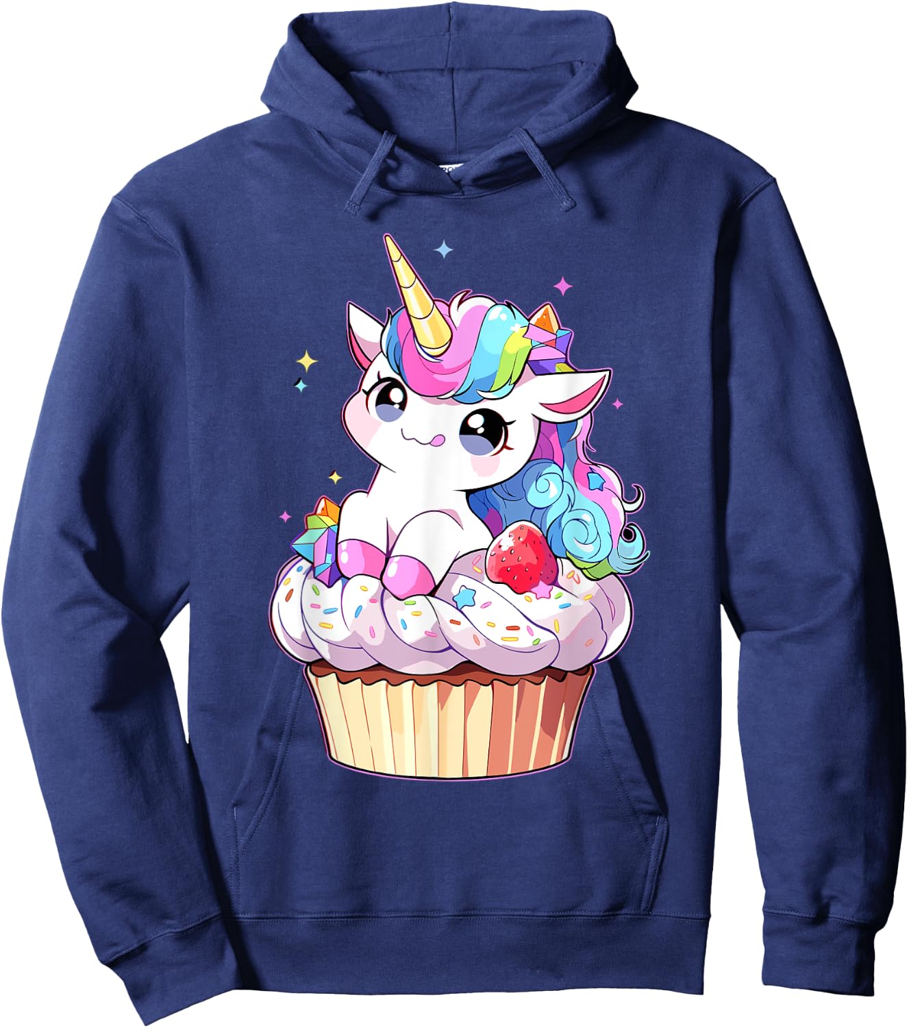 Cute Cupcake Baker Unicorn Lovers for Kids Women Hoodie - Hoodie | Navy
