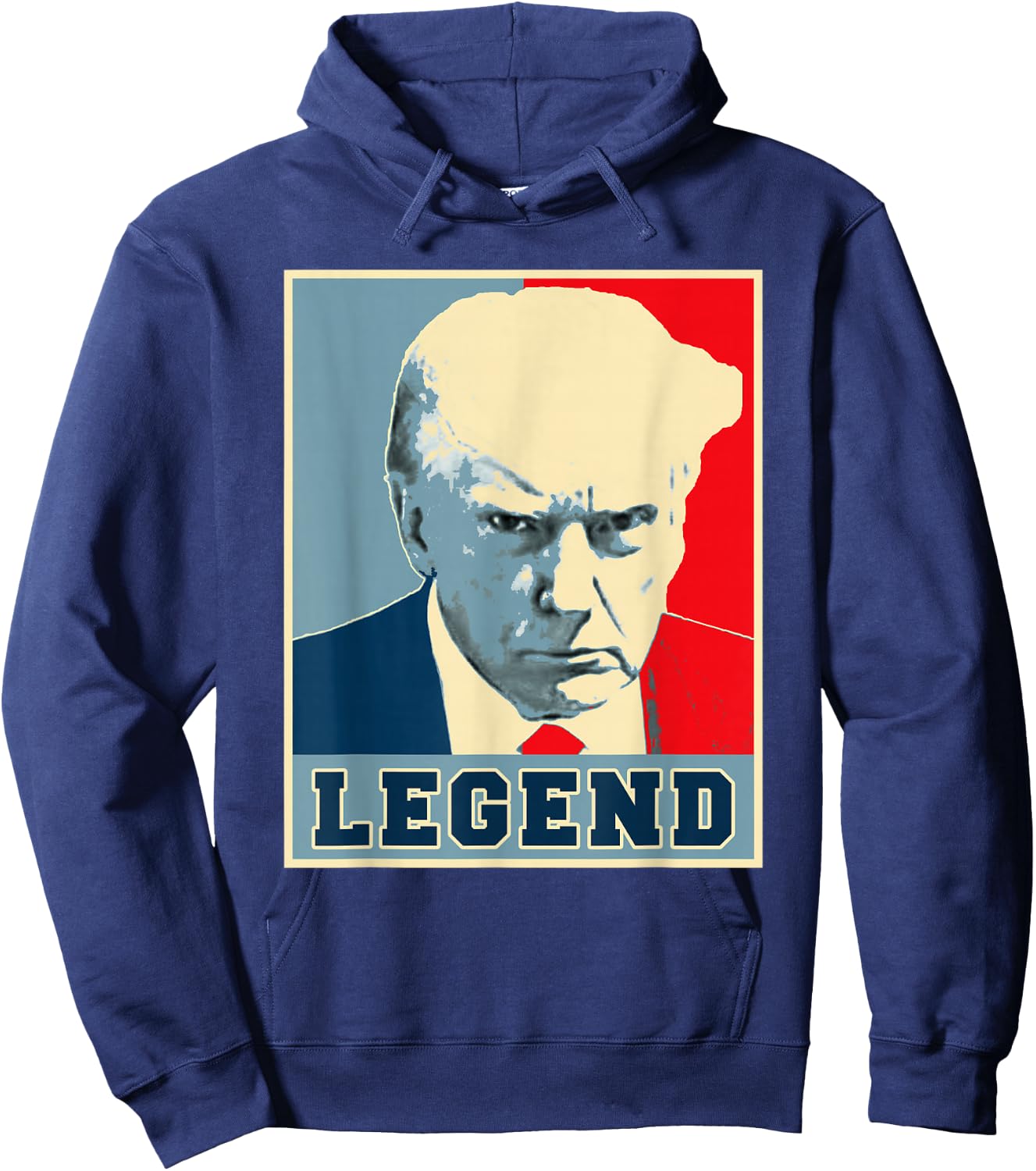 Donald Trump Mug Shot 2024 President Legend Never Surrender Hoodie - Hoodie | Navy