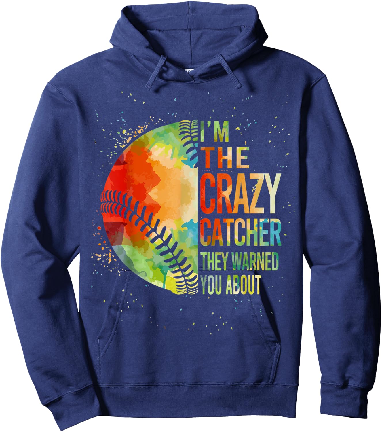 Softball-Shirt Crazy Catcher Funny Youth Teen Girl Women Hoodie - Hoodie | Navy