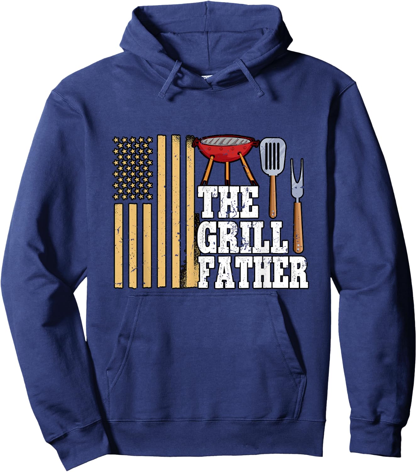 Barbecue Grill The Grillfather Hoodie - Hoodie | Navy