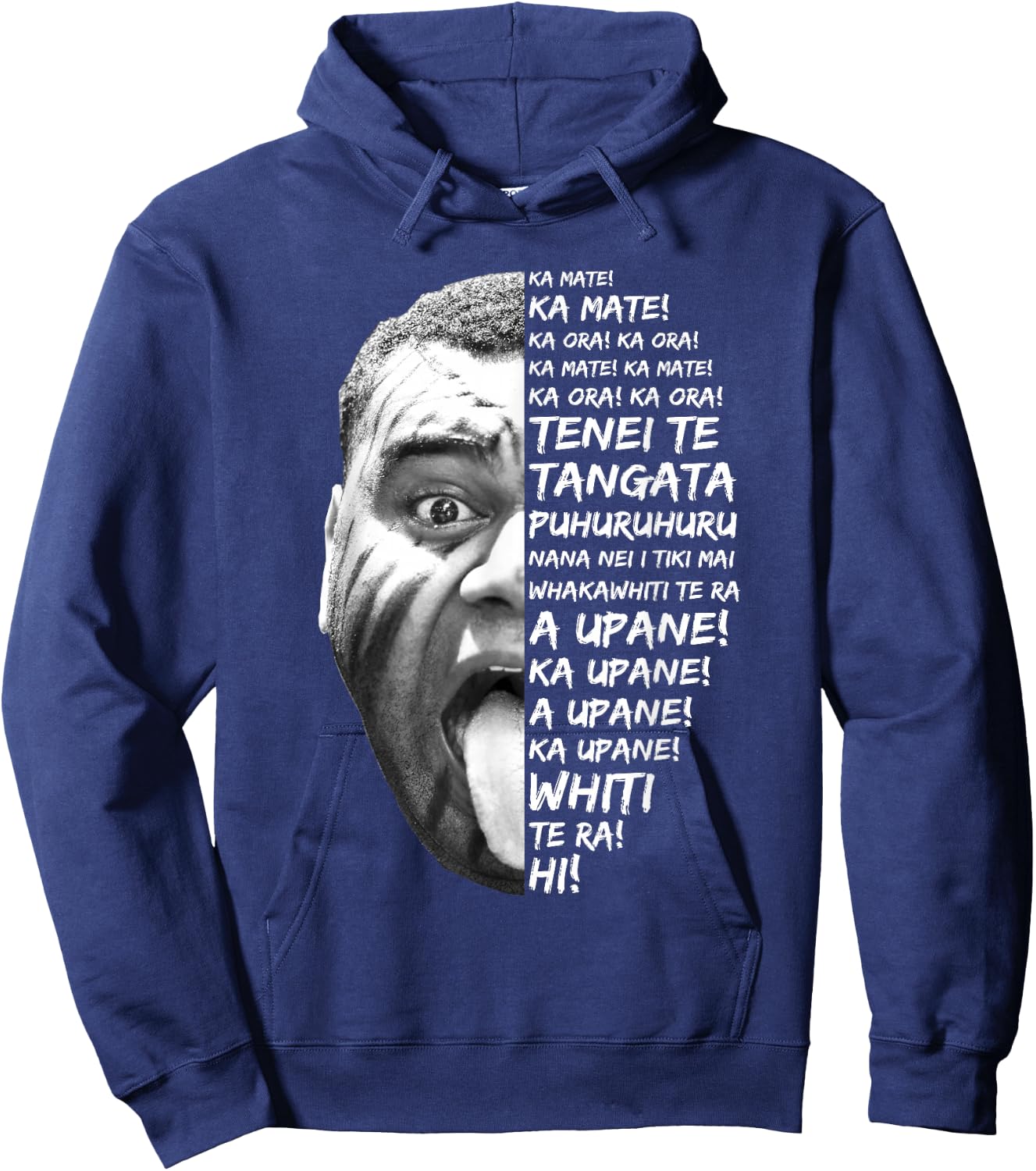 Haka Lyrics New Zealand Black Maori Kiwi NZ Fan Rugby Hoodie - Hoodie | Navy