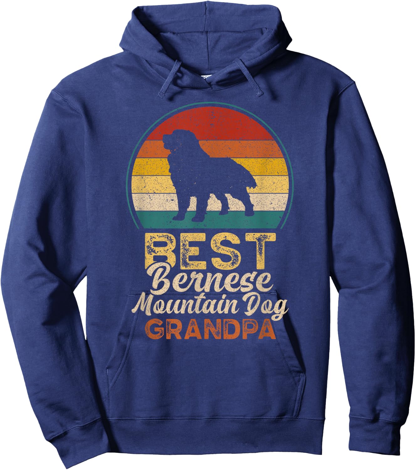 Best Bernese Mountain Dog Grandpa, Father's Day, Grandfather Men Hoodie - Hoodie | Navy