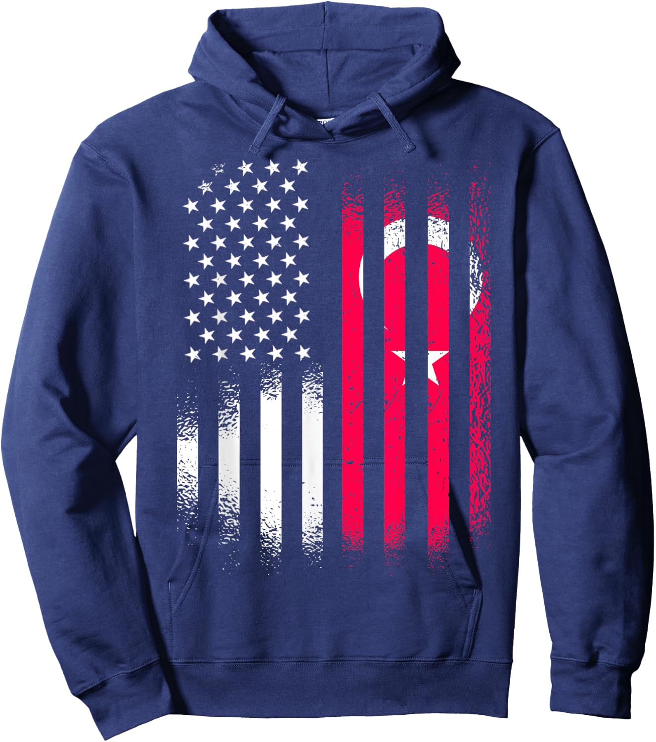 Turkiye American Patriot Grown Country USA Flags Stripes Girls Kids Men Hoodie - Hoodie | Navy