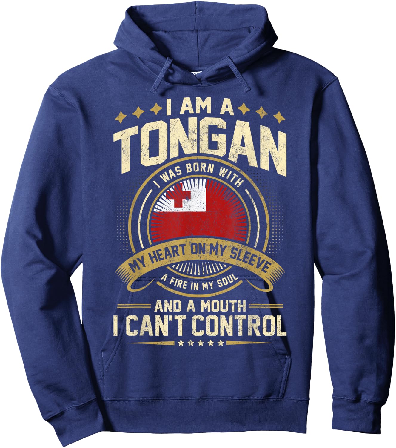 Tonga Funny Quote Tongan Vintage Hoodie - Hoodie | Navy