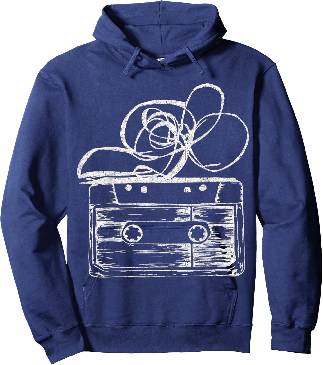Love Retro Mixtape 80's Blank Cassette Tape Shirt Gifts Hoodie - Hoodie | Navy