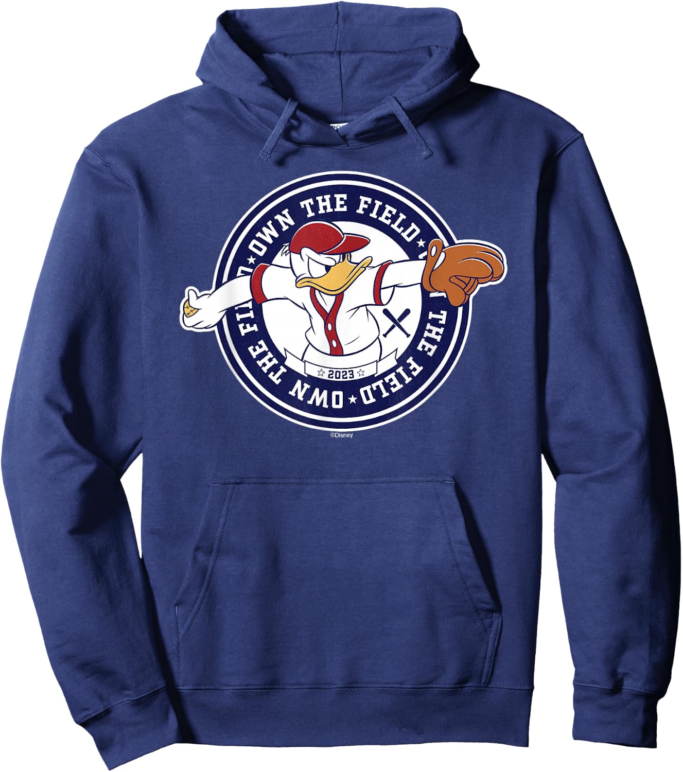 Disney Donald Duck Baseball Pitcher Own the Field Sports '23 Hoodie - Hoodie | Navy