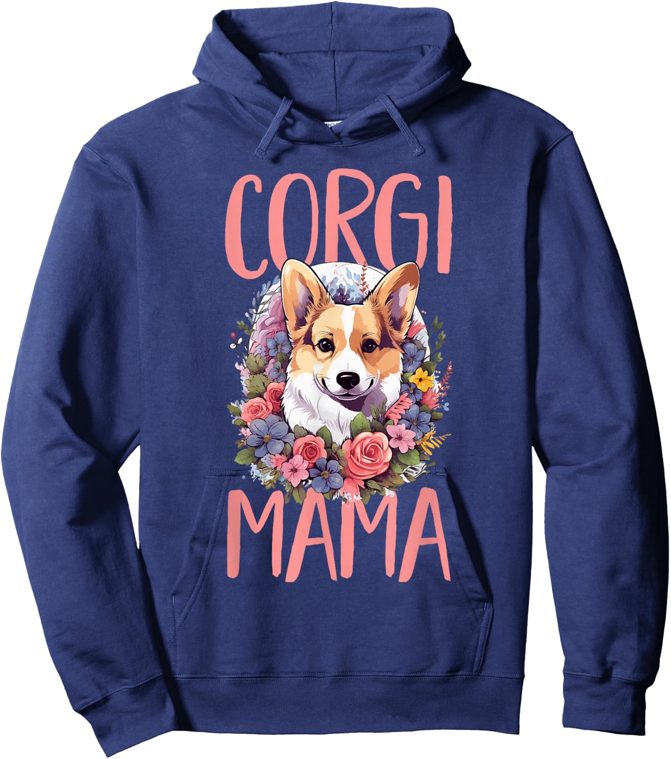 Pembroke Welsh Corgi - Corgi Mama Hoodie - Hoodie | Navy