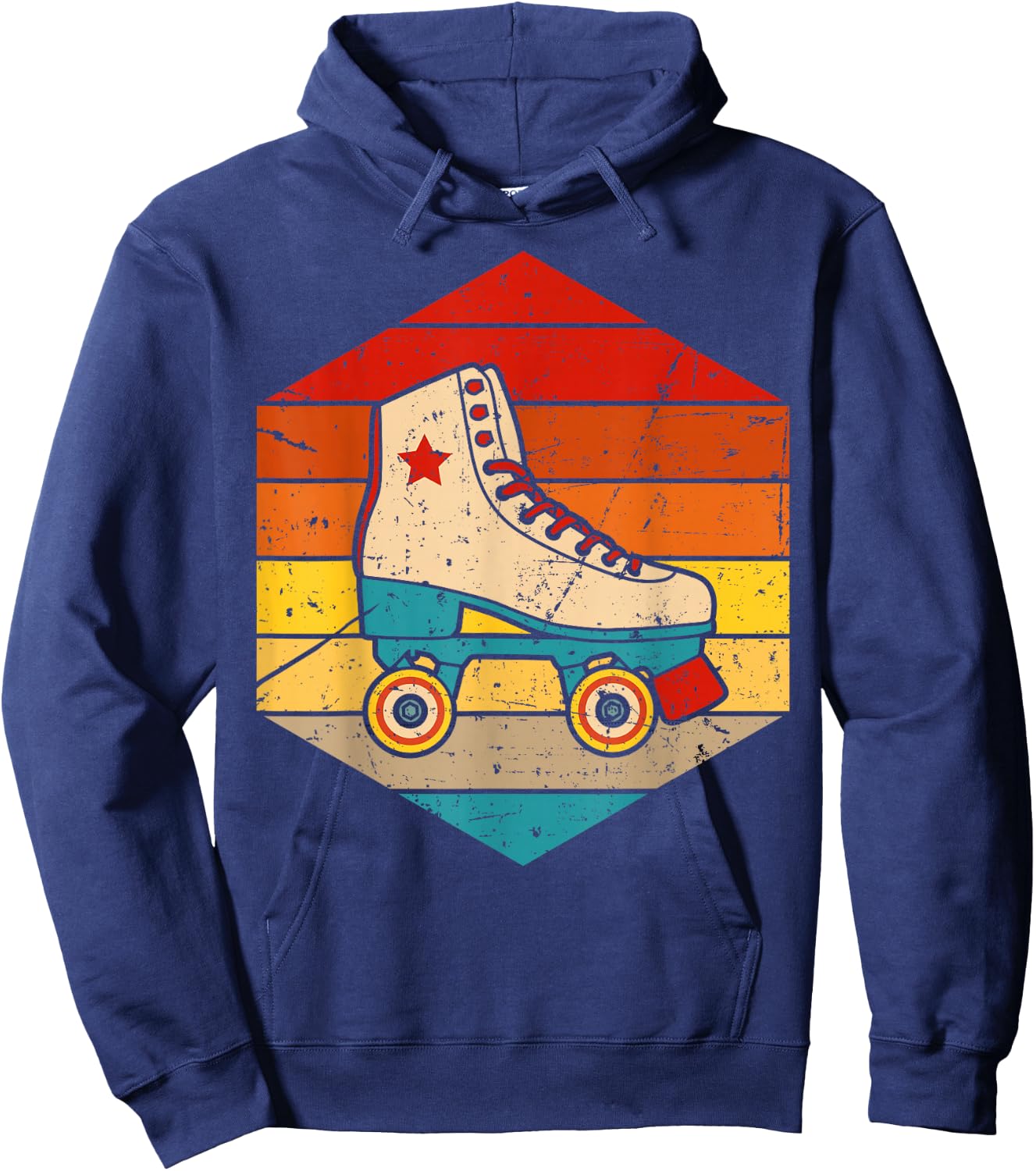 Vintage Roller Skate For Roller Skater Skating Men Women Hoodie - Hoodie | Navy