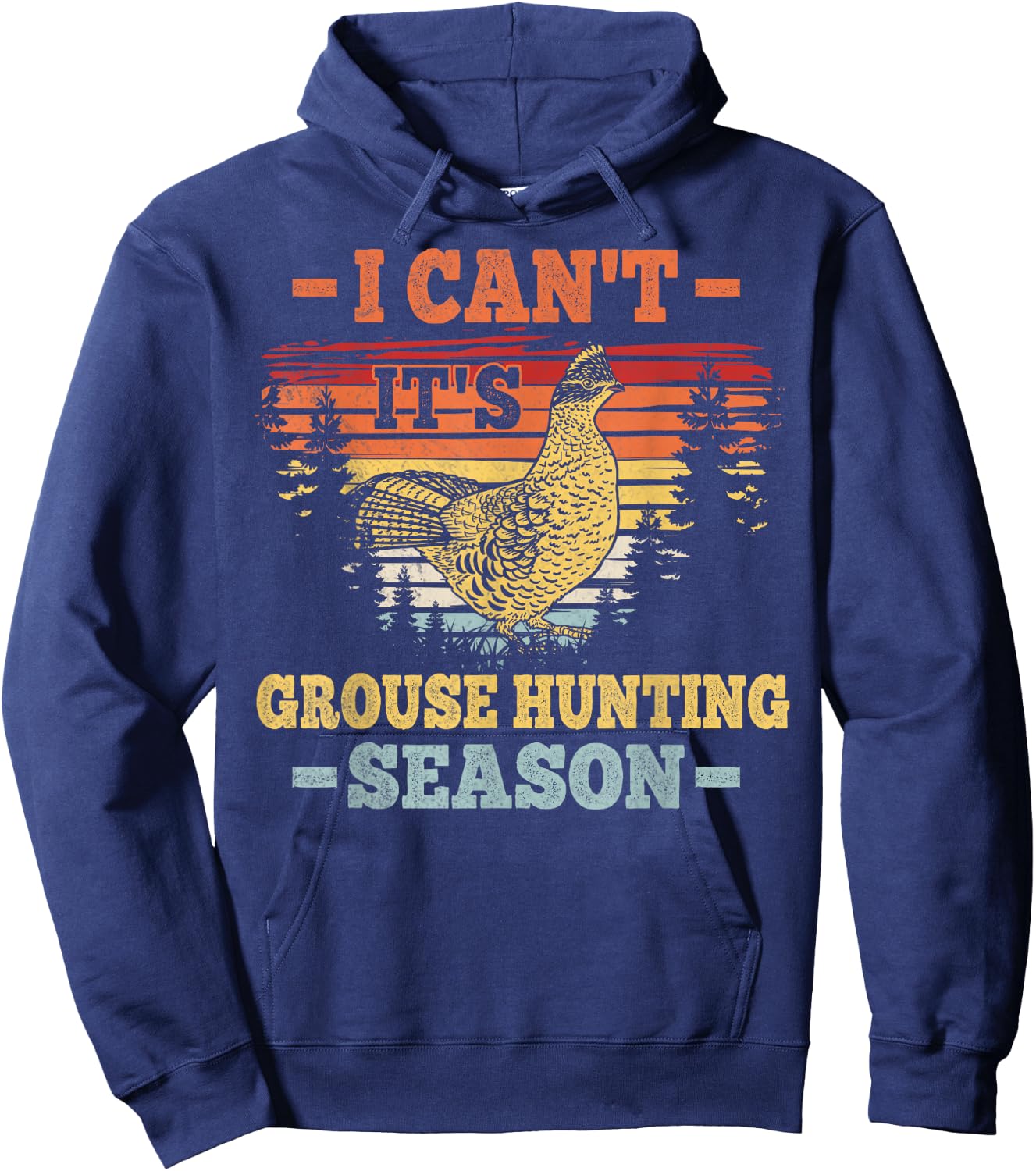 Ruffed Grouse Hunting Design for a Ruffed Grouse hunter Hoodie - Hoodie | Navy