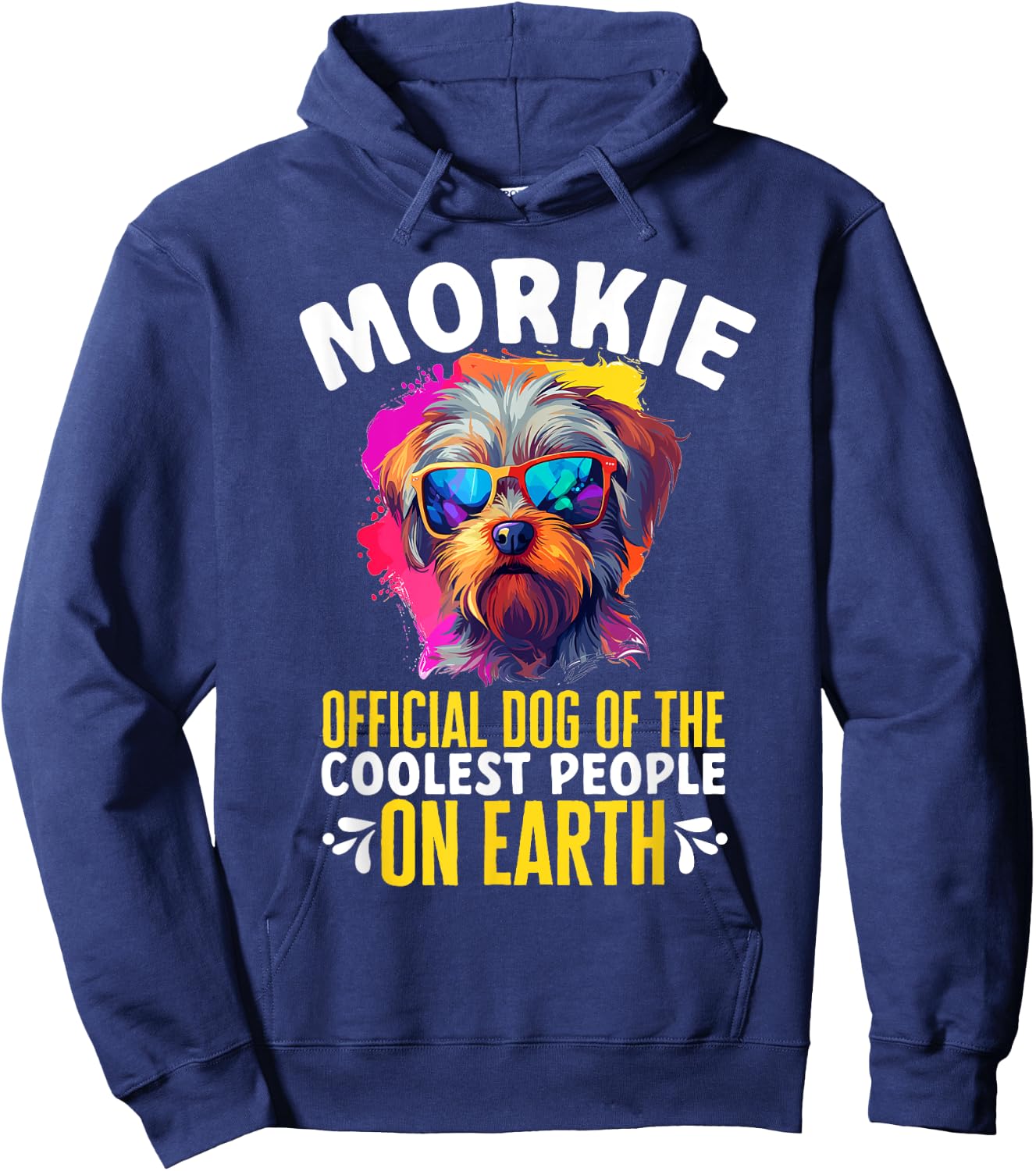 Morkie Dog Breed Pet Morkie Official Dog Men Women Girls Kids Hoodie - Hoodie | Navy