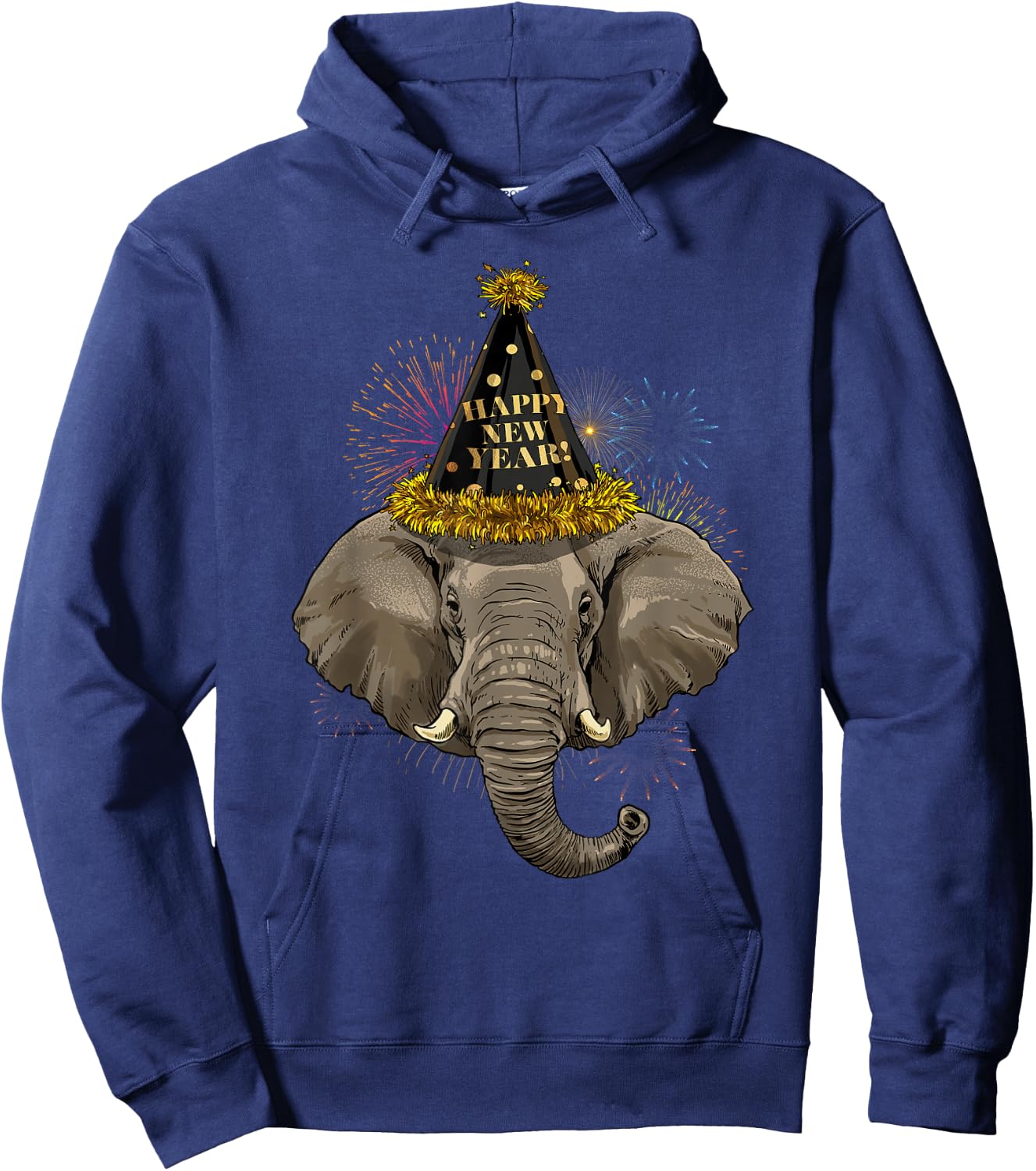 New Year Elephant New Year's Eve Party Countdown Tusker Hoodie - Hoodie | Navy